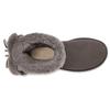 UGG Classic Double Bow Short Warm Durable Round Toe Thick Sole Fleece Short Snow Boots Women Boots Charcoal 1127131-CHRC