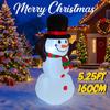 5.25FT Inflatable Toy Hat Snowman Xmas Decorations for Yard with LED Lights Christmas Supplie Home Ornament Festive Holiday Gift