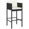Maison Exclusive - Ensemble de bar de jardin 5 pcs et coussins Résine tressée Noir
