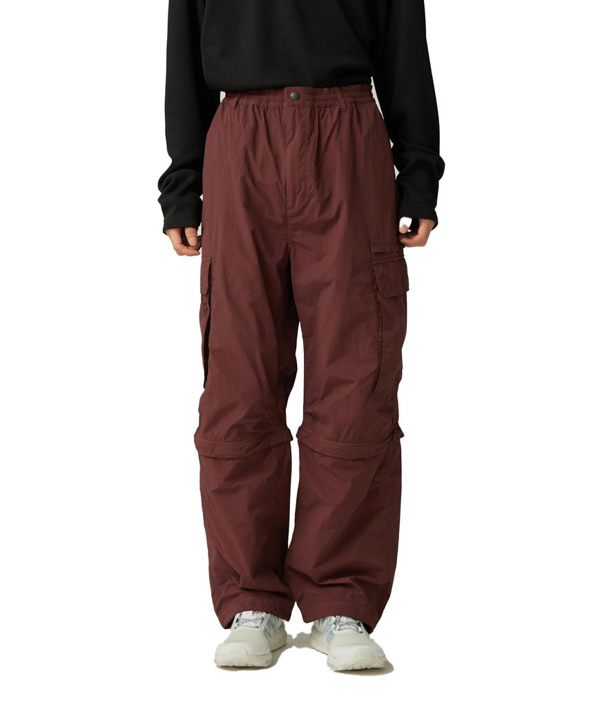 Snow Peak Garment Dyed Convertible Pants and Long Size S PA-25AU002, Men's Women's Pants, Brown,