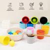 1 Set Wooden Color Sorting Cup Fine Motor Skills 12 Colors Man Ball Matching Game Toddler Boys Girls Educational Rainbow Man Ball Sorting Toy