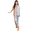 1011 new ice silk women's pajamas short-sleeved trousers thin cartoon polka dot sweet wind loungewear can be worn outside