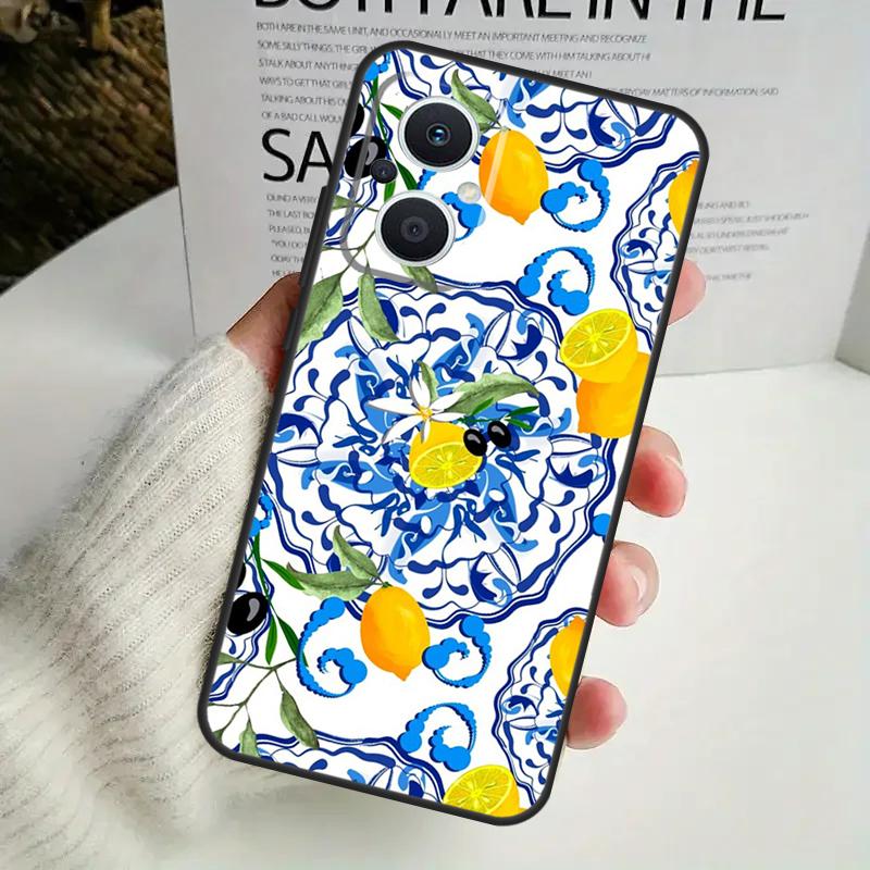 Mediterranean Lemon Case For OPPO Reno 11F 10 Pro 4 5 6 7 8 Lite 4Z 5Z 8T OPPO Find X6 X5 Pro X2 X3 Neo Cover