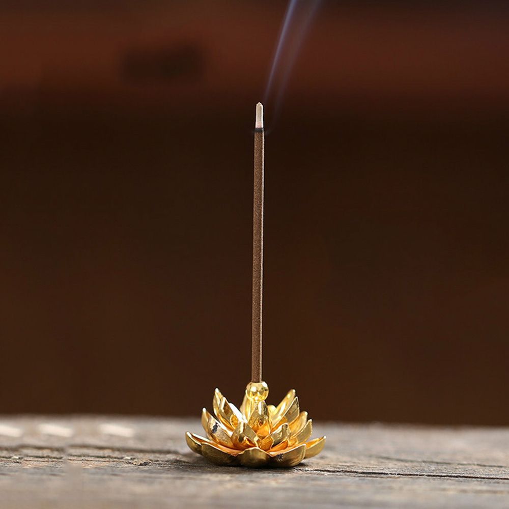 Ornament Home Decor Buddhism Gadgets Copper Censer Ash Catcher Incense Holder Joss-stick Inserted