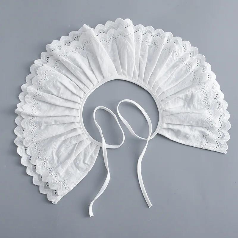 Double Layers Fake Collar Shawl Women Sweet Shirt Detachable Collar Shoulder Wraps Girls Summer False Collar Decorative