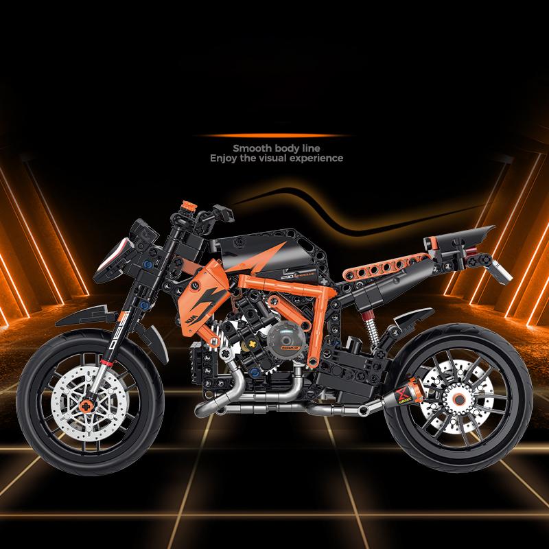 Новый Современный Хай-тек 1:8 KTM 1290 Мотоцикл Модель Строительные Блоки Набор Гонки Мотоциклы Игрушки Для Детей Мальчики Подарки MOC Взрослые Наборы