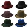 Шляпы с широкими полями Панама Дресс Фетровая шляпа Изысканная шерстяная фетровая шляпа Дышащая для повседневной носки и стильная дорожная для девушки