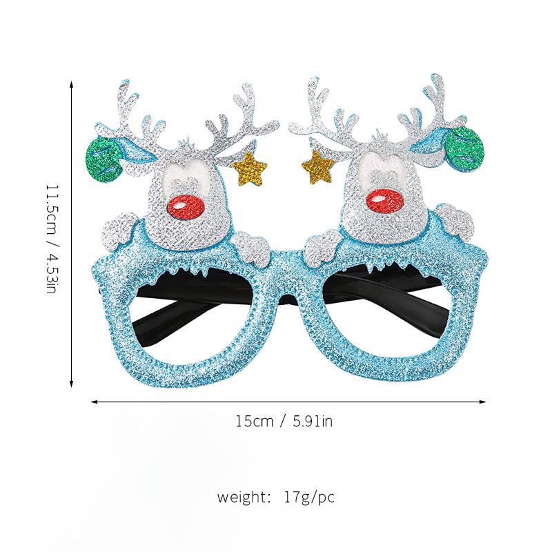 Cartoon Christmas Glasses - Festive Dress-Up Props for Kids & Adults