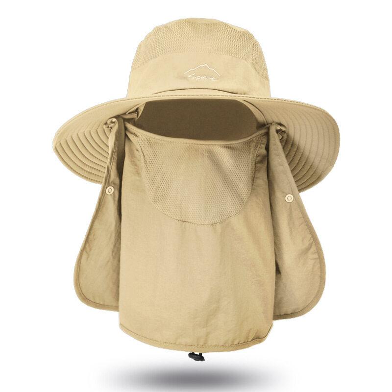 OLIKEI Face Shield Sun Hat for Men Women Summer Outdoor Fisherman Hat Anti-UV Fishing Hat Breathable Quick-drying Hiking Sunshade Hat