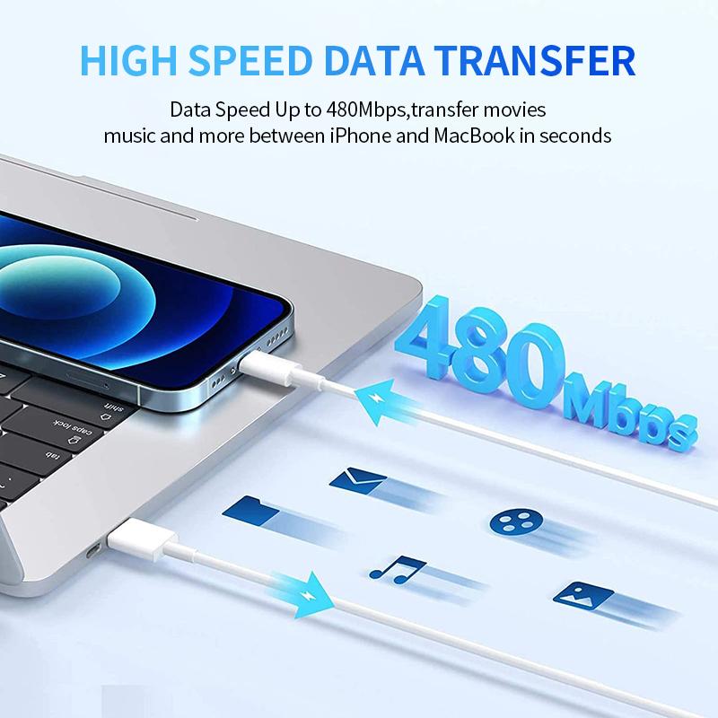 Кабель данных PD Type C на Lightning, сертифицированный MFI, 20 Вт, USB C, для быстрой зарядки iPhone 14 13 12 11 X, iPad, 1 м