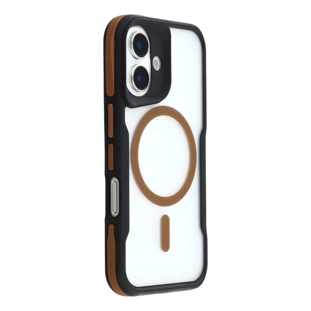 For iPhone 16 Plus Magnetic Case Skin-Touch TPU+PC Shockproof Phone Back Cover