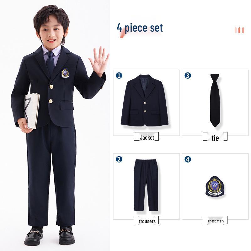 Детский осенне-зимний костюм: Комплект куртка с длинным рукавом и брюки для мальчиков и девочек - Школьная/детсадовская форма