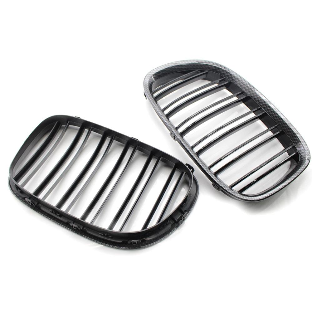 Front Kidney Grille Grills Carbon Fiber For BMW F01 F02 7 Series 2009 2010 2011 2012 2013 2014 2015