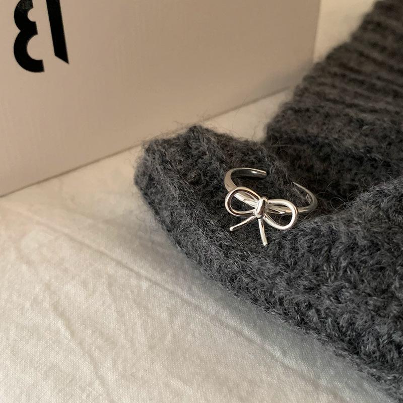 Кольцо Niche Design Bow Pearl Cross Double Ring женское легкое роскошное ретро элегантное индивидуальное кольцо