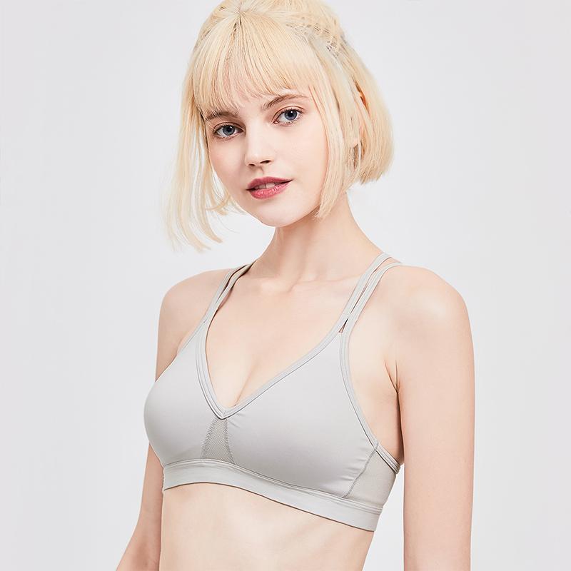 BWELL casual skin friendly vest style cross back beauty without steel ring sports bra