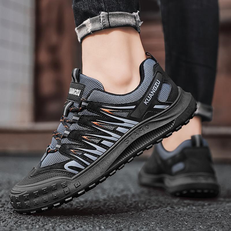 Shoes for Men Fashion Casual Shoes Breathable and Comfortable Sports Outdoor Hiking Wearresistant Men's Walking Shoes