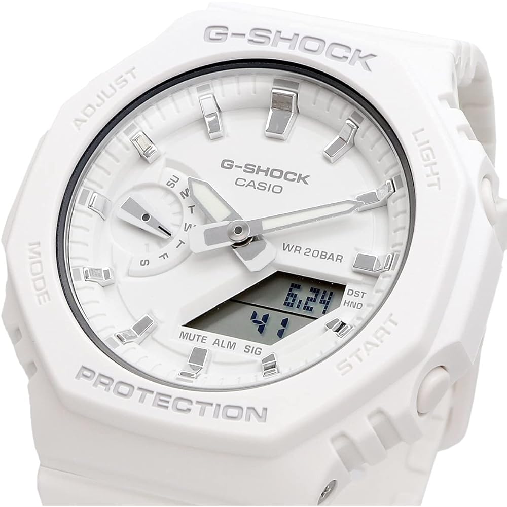 Casio G-Shock GMA-S2100-7A Octagon Design Men's Women's Matte White Watch