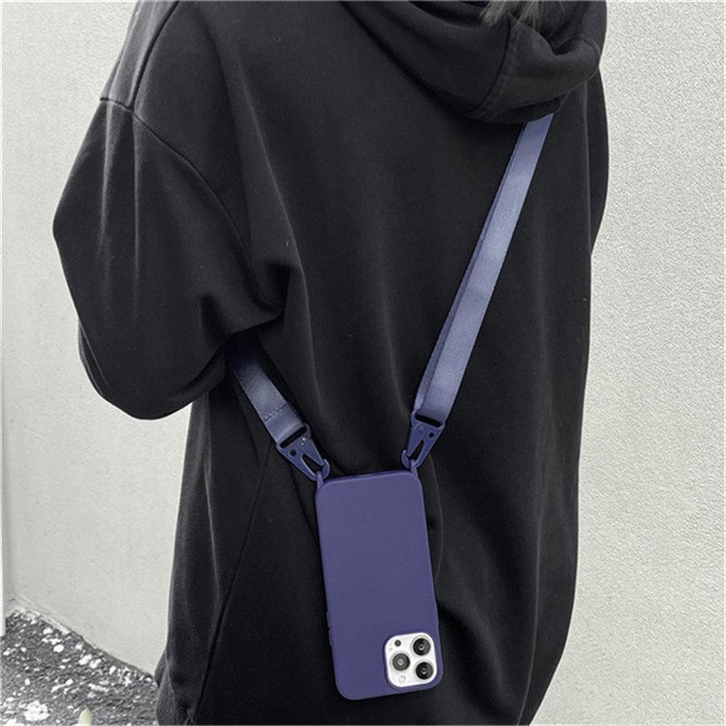 Мягкий силиконовый чехол-цепочка на шею для iPhone 16 15 Plus 14 13 12 11 Pro Max Mini X XS XR 8 7, чехол для шнура на шею