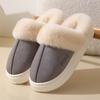 2024 зимние теплые домашние меховые тапочки, женские роскошные плюшевые туфли из искусственной замши для пар, хлопковые домашние тапочки для спальни, пушистые тапочки на плоской подошве