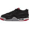 Air 4 RM GS Bred Kids Sneakers Black Wolf-Grey White FQ7938-061