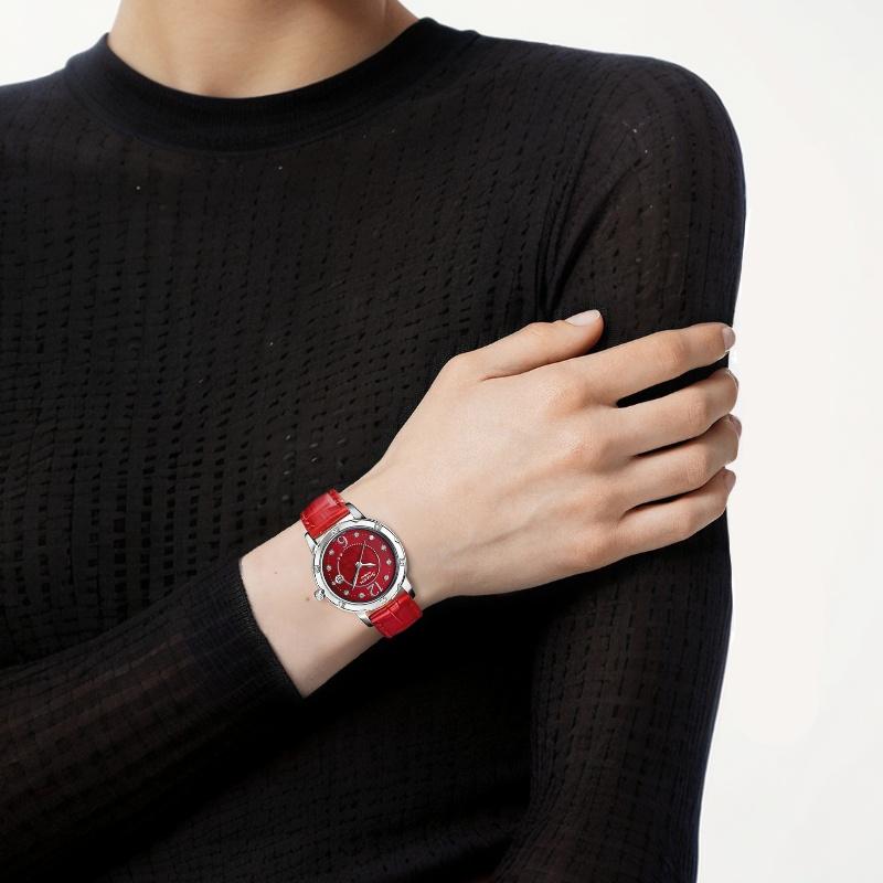 Casio Серия CASIOSHEEN трехстрелочная серия нежный и изысканный дизайн кварцевый механизм кварцевый механизм для бизнеса кожаный ремешок японский и корейский SHE-4021L-4AQ