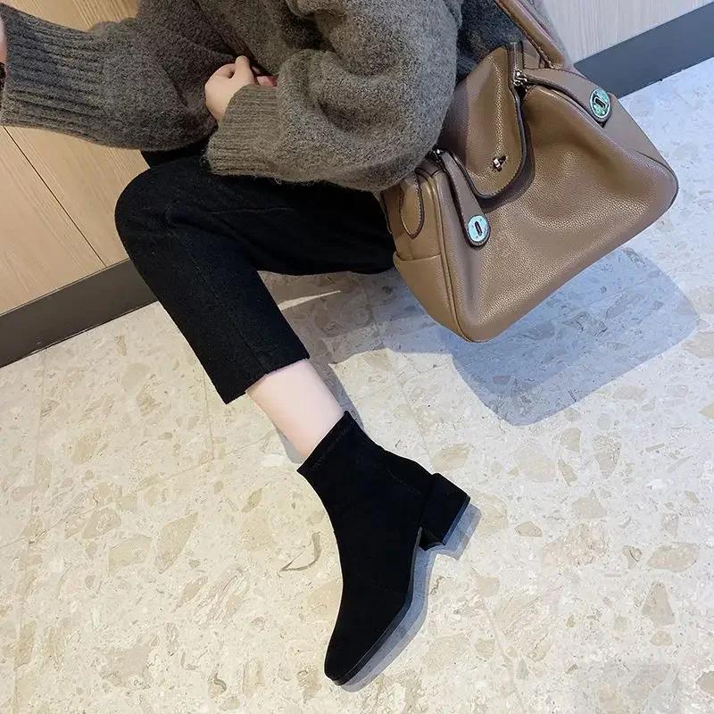 Autumn Booties New In Winter 2025 High Quality Female Short Shoes Footwear Comfortable and Elegant Chic Pu Women's Ankle Boots
