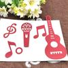 Металлические трафареты, трафарет, музыкальная гитара, микрофон, тиснение, нож, шаблон, декоративный декор для скрапбукинга, фотоальбом