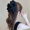 Women Hair Clamp Multi-layered Fabric Decor Solid Color Strong Claw Anti-slip Hair Decoration Organization Lady Hair Styling Tool