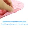 Silicone world PVC Round Anti-skid Bathroom Mats Shower Bathroom Massage Foot Mat Suction Cup With Drain Hole Carpet Floor Mat
