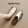 Augustine Bag Head Half Slippers Women's 2025 New Summer Thick-soled Roman Cool Slippers One Pedal Outside Slippers