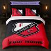 FC Utrecht  Custom Name Text Bedding Set 1 Duvet Cover+2 Pillowcases Soccer Logo Personalized Gift For Special Occasion Bedroom Decor