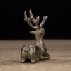 6 Cm Chinese Bronze Deer Statue Old Brass Animal Deer Sculpture