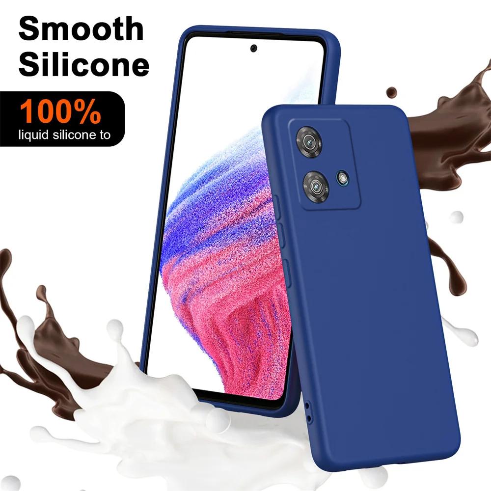 Чехол из жидкого силикона с покрытием Soft-Touch для Motorola Edge 50 40 30 Neo Edge 50 Fusion Для Moto G84 G85 G35 G34 G32 4G 5G Задняя крышка