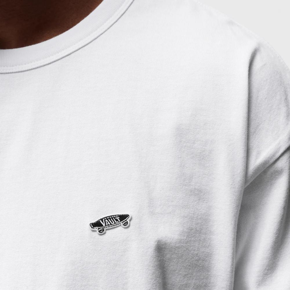 Vans Однотонный свитер с вышитым логотипом, с круглым вырезом, длинным рукавом, мужская толстовка, белая VN0A5E1LWHT