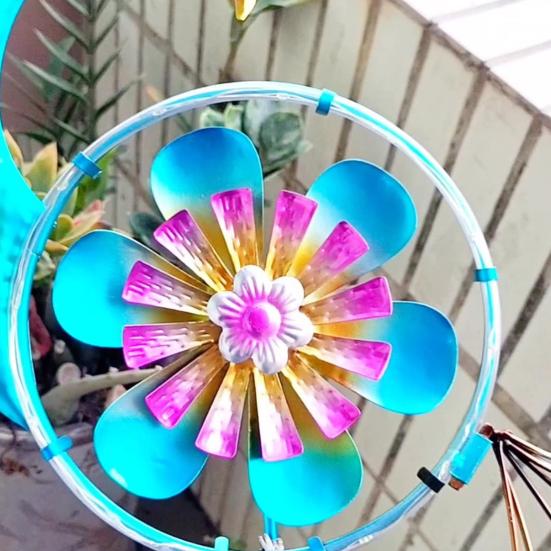 1/2 шт. Павлиньи солнечные уличные фонари Автоматическое включение/выключение Водонепроницаемые Легко установить Металлические садовые ветряные вертушки Многоцветная вращающаяся ветряная мельница