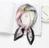 New plaid silk scarf European and American temperament scarf simulation silk spring summer decorative scarf professional silk scarf crumpled square sc
