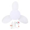 Потолочный вентилятор, светильник для скрытого монтажа, 25 дюймов, небольшой, с регулируемой яркостью, светодиодный, 6 скоростей, тихий двигатель постоянного тока для кухни на террасе