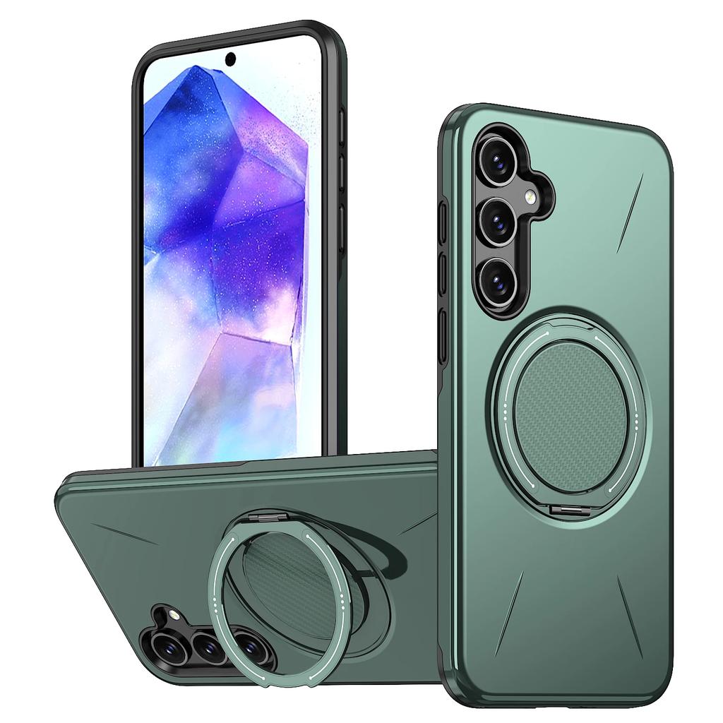Магнитный чехол-подставка 360° для Samsung Galaxy A56 A36 A26 A16 A06 A17 A07 A55 A35 A25 A05S A15 A14 A05 для Magsafe Armor Cover