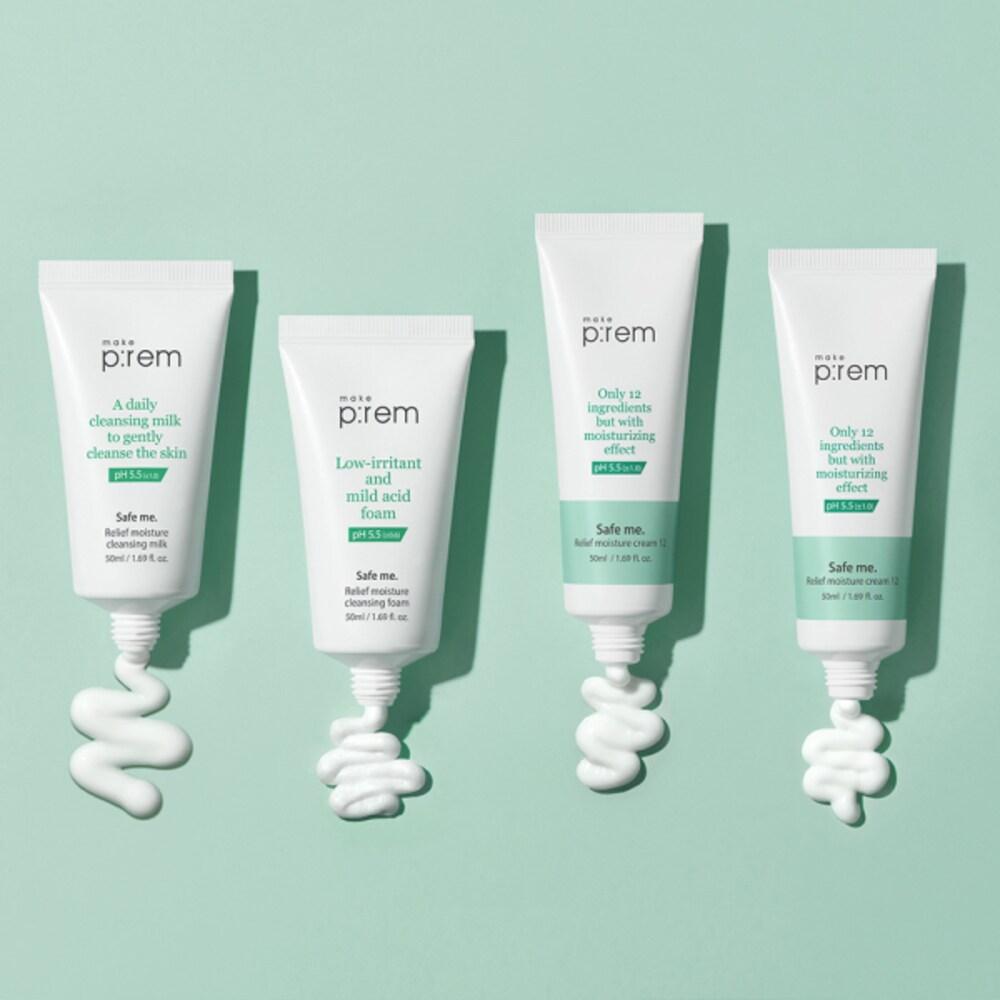 Make P:REM Safe Cream Duo Set 50ml+50ml (Internal-Foam 50ml+Milk 50ml)