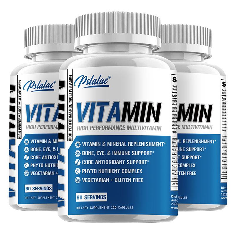 Pslalae - Multivitamin and Mineral Supplement Capsules - Bone, Eye, and Immune System Health