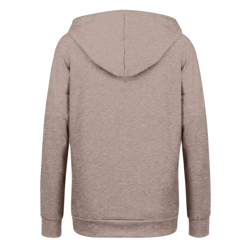 Женская мода Свободная повседневная куртка-свитер с капюшоном и длинным рукавом с принтом