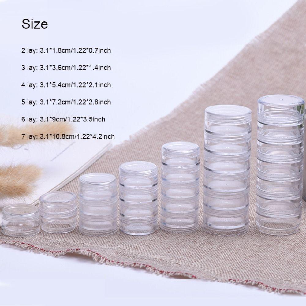 Earrings Clear Stackable Round Eye Cream Box Makeup Organizer Face Cream Box Jewelry Storage Box