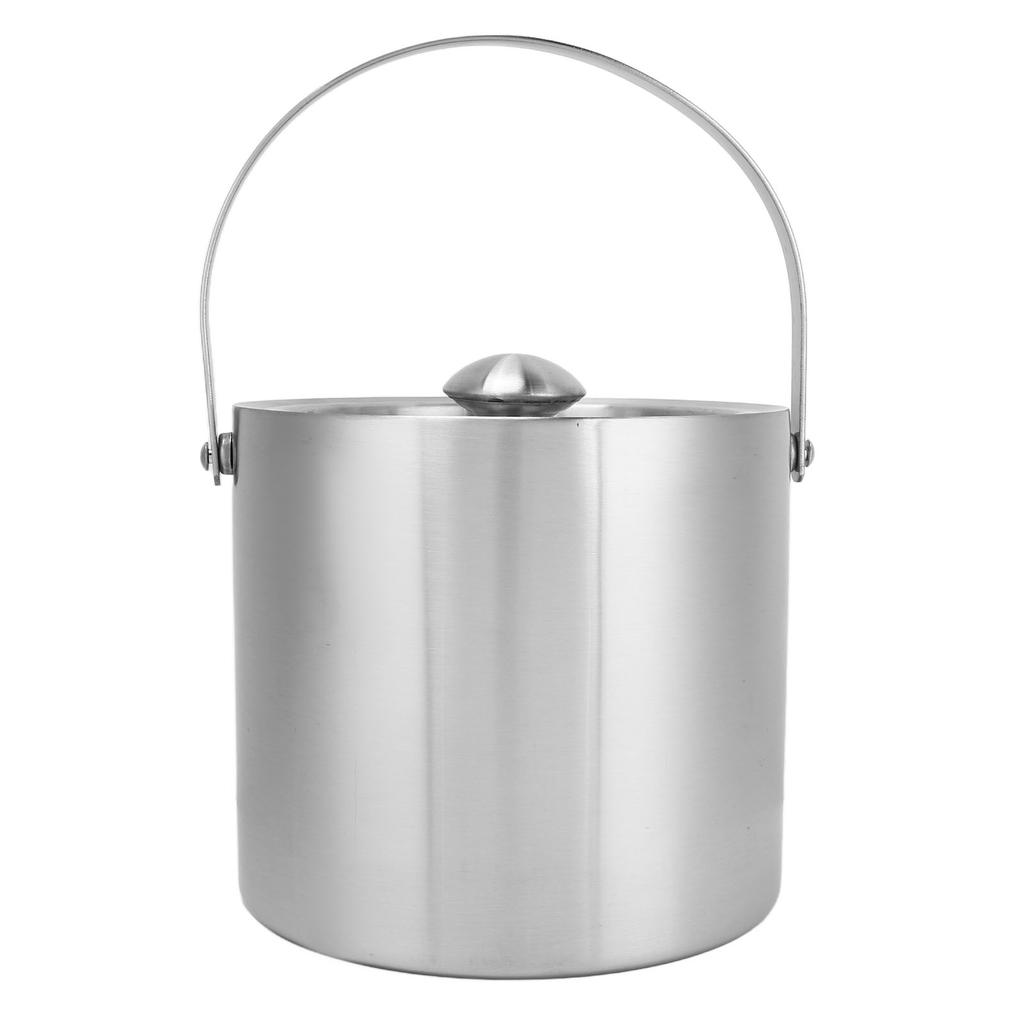 Ведро для льда из нержавеющей стали 3л Ведро для льда с двойной стенкой и крышкой с крышкой для пива, шампанского