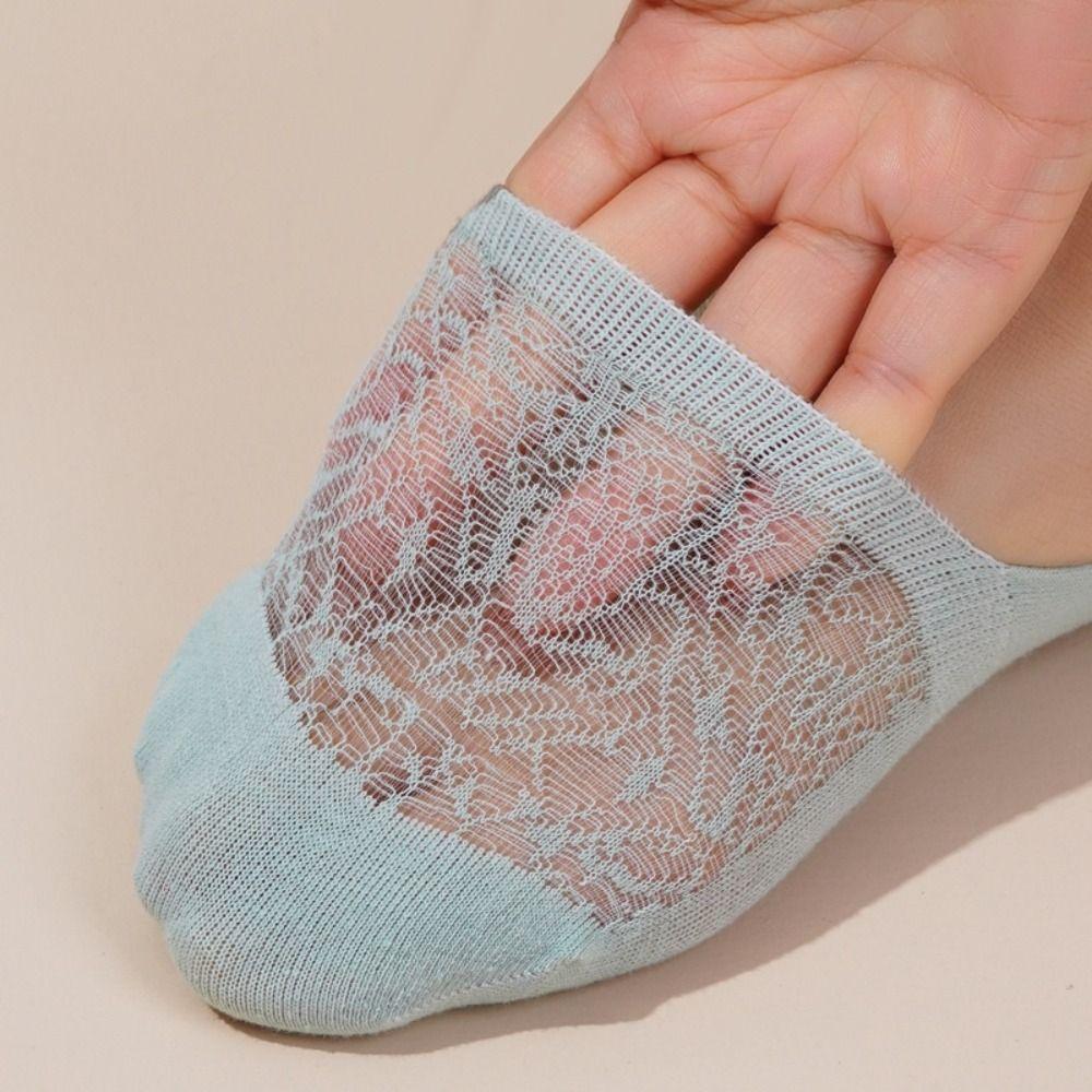 Breathable Invisible Boat Socks Hollow Crew Socks Simple Lace Socks