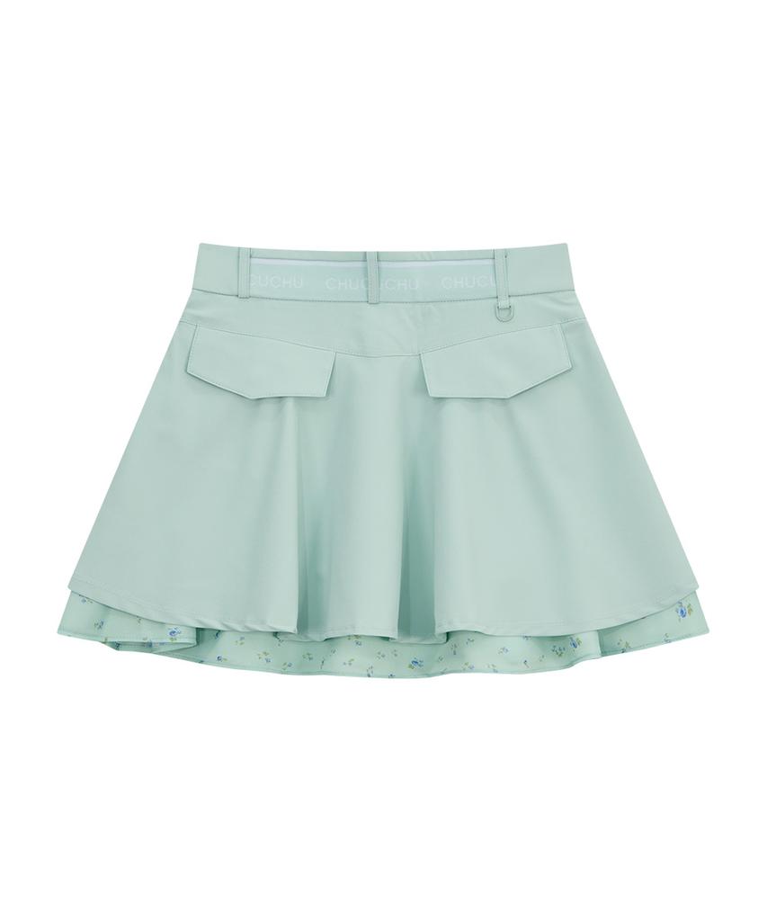 Chuku Chu Pastel Double Flare Skirt (Pink) Cbfss-Sk001W