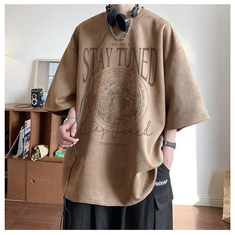 Летняя мужская футболка с коротким рукавом и принтом в виде граффити на английском языке, модная хлопковая футболка, модный брендовый топ