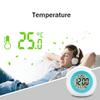 Creative Ball Alarm Clock Colorful Glow Digital Table Clock Snooze Electronic Clock With Temperature Humidity Calendar Display