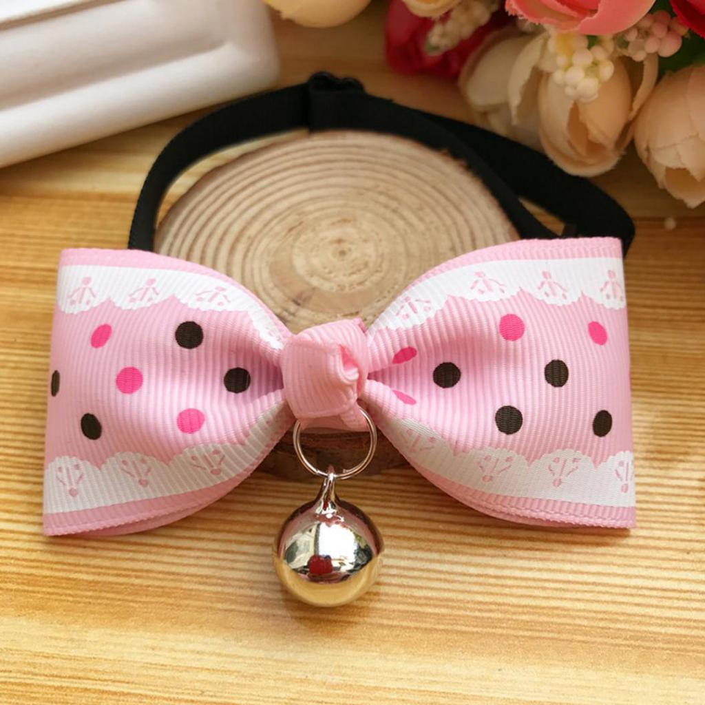 Bowknot Metal Bell Pendant Fashion Printed Pet Dog Cat Puppy Bow Tie Collar