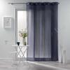 Voilage - Mitsy - Bleu marine - 140 x 240 cm - Poly coton - Œillets métal
