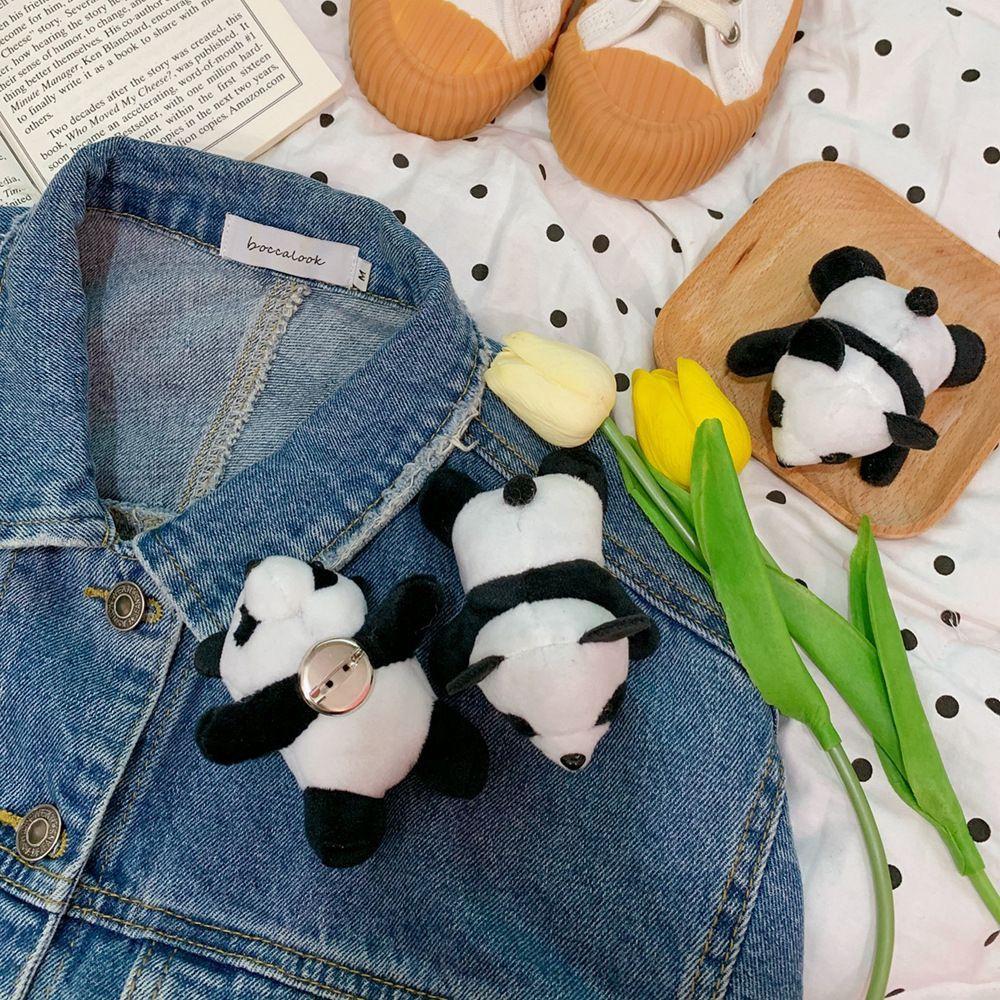 Girls Jewelry Cloth Accessories Cute Cartoon Plush Toy Lapel Pin Pins Animal Badge Panda Brooch